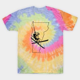 Vermont Skier Black Line T-Shirt